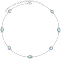 FLYOW S925 Sterling Silver Dainty Butterfly/Moonstone/Turquoise/Agate/Circle Choker Necklace Short Dainty Layered Pendant Necklace Jewelry for Women Girls