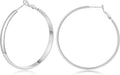 Gacimy 14K Gold Plated Hoop Earrings for Women, 14k Real Gold Plated with 925 Sterling Silver Post, Hypoallergenic Lightweight Thick Hoops Earrings for Women Trendy