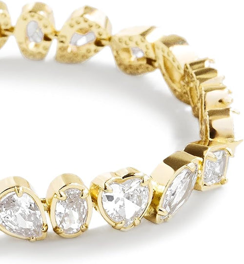 14K Gold Filled Tennis Bracelet for Women- Classic Gold Bracelet for Women, Oval Stone Cut Bracelet Valentines, Mothers, Christmas Jewelry Gift for Women
