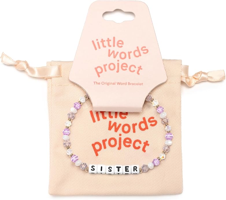 Little Words Project Mother's Day Gifts, The Original Word Bracelet, Made with Colorful Beads and Plated Brass Hardware, Handcrafted Design & Positive Message