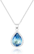 Linawe Crystal Chain Necklace for Women Trendy, Imitation Diamond Pendant, Statement Cubic Zirconia Boho Jewelry Set, 14K Gold/Rose Gold/Silver Birthstone Necklace