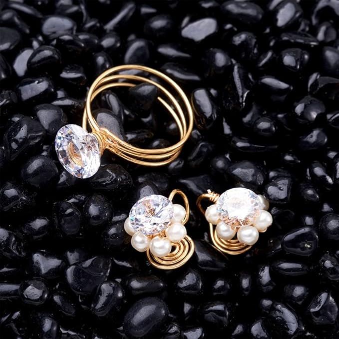 Fashewelry 230 pcs 8 Sizes Cubic Zirconia Cabochons Crystal Round Pointed Back Faceted Diamond Loose Stone 2.5mm/3mm/4mm/5mm/6mm/7mm/8mm/10mm for for Nail Art Replacing Jewelry