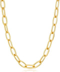 Chunky Necklace for Women 18K Gold Plated Statement Adjustable Thick Link Chains Paperclip Chain Choker Trendy Fashion Jewelry Gifts