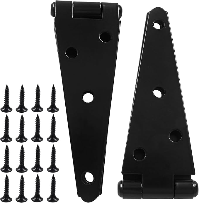 Hordion 2Pcs Strap Hinge Shed Door Hinges, 5 Inch Heavy Duty Gate Hinges | - Image 5