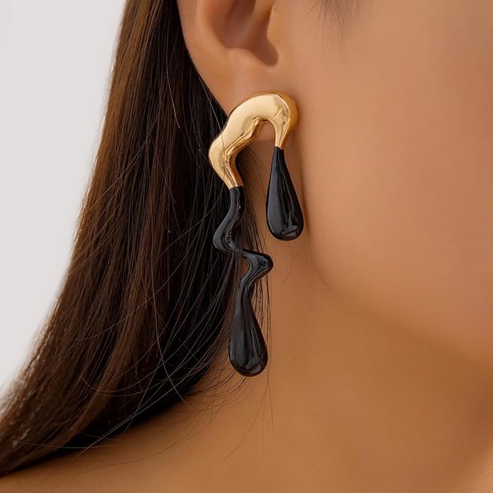 Irregular WaterDrop Earrings, Melted Liquid Irregular Stainless Steel Earrings, Embrace Minimalist Earrings, Statement Earrings for Women