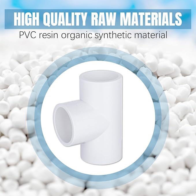 1/2-inch 3 Way Tee PVC Fittings, Furniture Grade Pipe Connector Elbow - Image 3