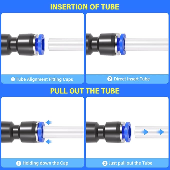 TAILONZ PNEUMATIC 1/8'' 1/4'' 5/16'' 3/8'' 1/2'' OD Straight Push to Connect - Image 5