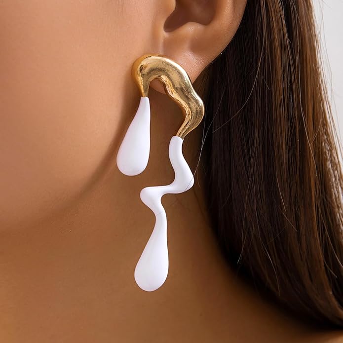 Irregular WaterDrop Earrings, Melted Liquid Irregular Stainless Steel Earrings, Embrace Minimalist Earrings, Statement Earrings for Women