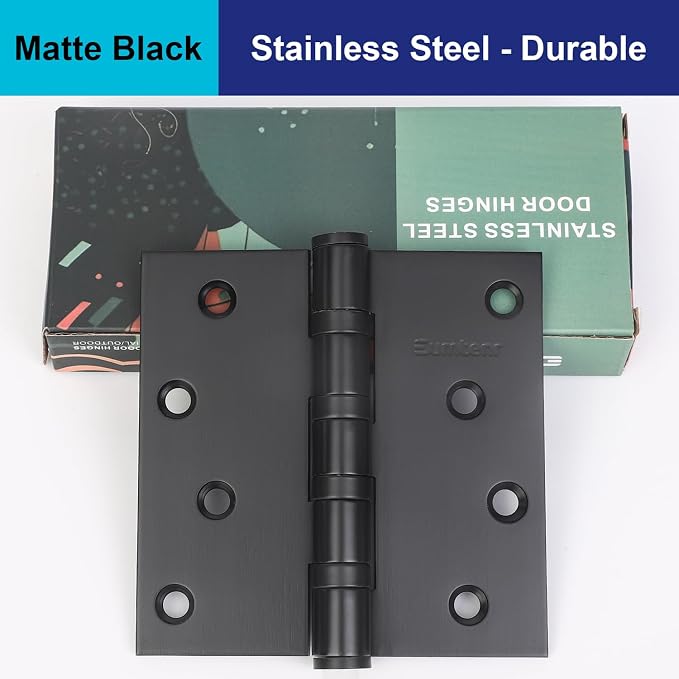304 Stainless Steel 4" Door Hinges, Heavy Duty Ball Bearing Door Hinges - Image 5
