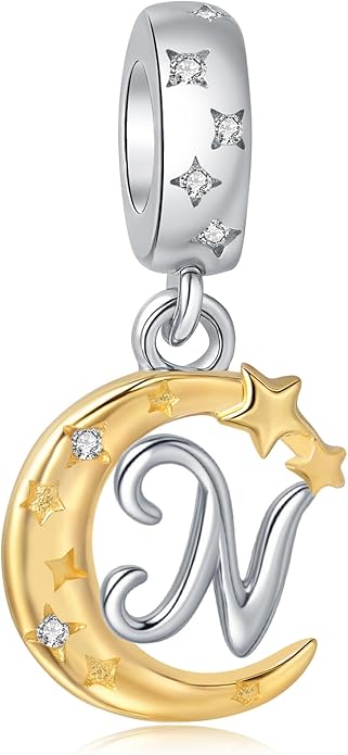 925 Sterling Silver Letter Charms fit Pandora Charms Bracelets fit Women Christmas Birthday Gift