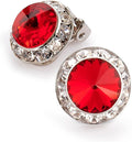 | Colorful Rhinestone Clip On Earrings for Dance, Pageant, Prom, Performance, Wedding, or Special Event