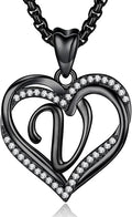 INFUSEU Unique Initial Necklaces for Women Girls Small Heart Letter Jewelry, Meaningful Personalized Gifts