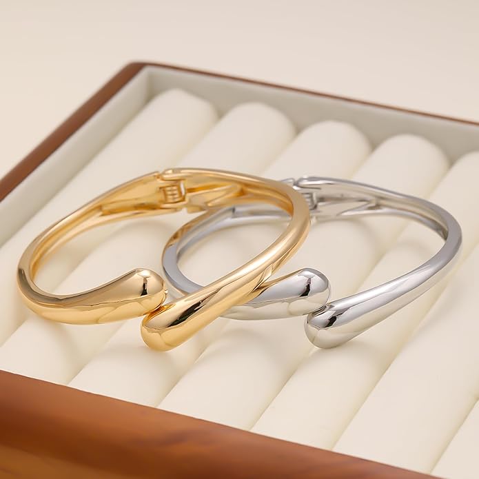 14K Gold Plated Chunky Cuff Bracelet for Women Non Tarnish Stainles Bracelet for women fashion jewelry
