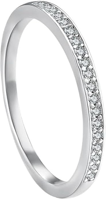 S925 Adjustable Silver Rings Embellished with 0.23 Carat D-color VVS1 Clarity Diamond Wedding Band - Dazzling Elegance Design, Ideal for Memorable Moments