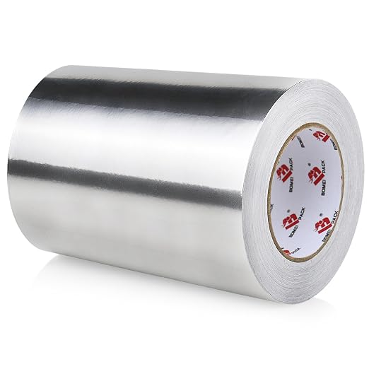 BOMEI PACK Aluminum Foil Tape, Heavy Duty Metal Duct Tape, High Temperature by BOMEIPACK