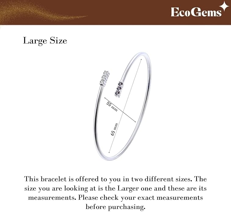 EcoGems Lab Grown Gemstone & Moissanite Bracelets – 14K White or Yellow Gold Plated Sterling Silver – Featuring Lab Grown Diamonds, Emeralds, Paraiba, Sapphire & Pearls – Sustainable Luxury Gift with Gift Box