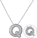 RWQIAN Letter Necklace for Women Bubble, Chunky Initial Alphabet A-Z Pendant Puffy Name Personalized Necklace Dainty Zircon CZ Fashion Jewelry Gifts for Girls Girlfriend