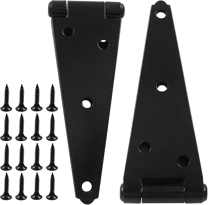 Hordion 2Pcs Strap Hinge Shed Door Hinges, 6 Inch Heavy Duty Gate Hinges | - Image 5