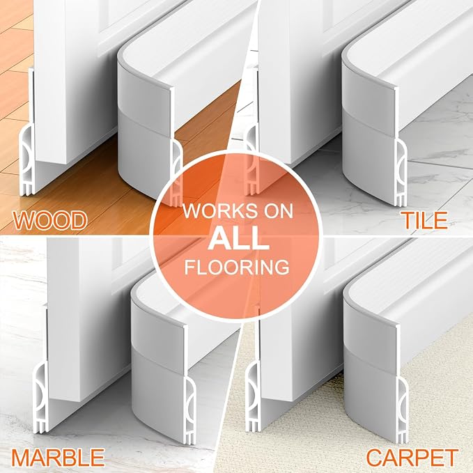 5Pack Door Draft Stopper, Blocks Cold Air, Dust & Light - Image 9