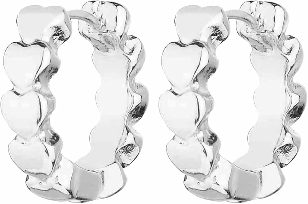 Wgoud Chunky Hoop Earrings Set 14K Gold Plated Hoop Earrings for Women Hypoallergenic, Thick Twisted Huggie Hoops Earring Set