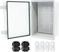 Junction Box, Hinged Clear Cover IP67 Waterproof ABS Project Box by Otdorpatio