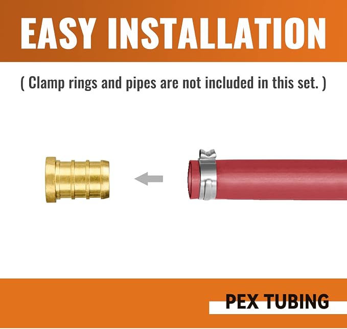 50-Pack 1/2 Inch PEX Plug End Cap Fittings | Brass - Image 4
