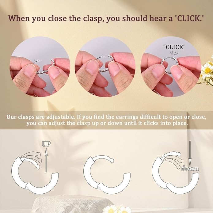 LAZA 925 Sterling Silver Hoop Earrings for Women, Hypoallergenic Huggie Butterfly Dangle Drop Earrings Colorful Flower Earrings Jewelry Gifts