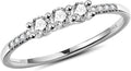 LAVALE Round Cut Moissanite Wedding Band for Women, Brilliant D Color VVS1 Clarity Classic Lab Created Diamond Solitaire Ring 18K White Yellow Rose Gold Vermeil 4 Claw Knife Edge Moissanite Rings