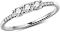 LAVALE Round Cut Moissanite Wedding Band for Women, Brilliant D Color VVS1 Clarity Classic Lab Created Diamond Solitaire Ring 18K White Yellow Rose Gold Vermeil 4 Claw Knife Edge Moissanite Rings