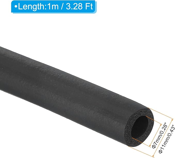 PATIKIL 7mm ID x 11mm OD x 1m Long Pipe Insulation Foam Tube, Pipe Cover Wrap - Image 2