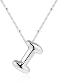 Inerney Valentines Day Gifts Gold Bubble Letter Necklace Initial Necklaces for Women, Chunky 14K Plated Balloon Initials, Trendy Charm Non Tarnish Custom Name Pendant Jewelry Gifts for Mom