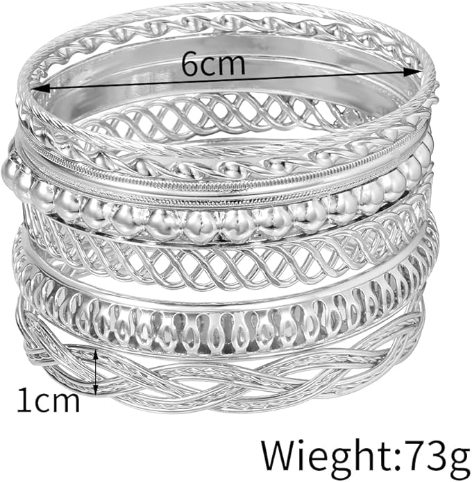 16Pcs Gold Bangle Bracelets for Women - Multi Layer Stackable Textured Bracelets Boho Jewelrys Set.