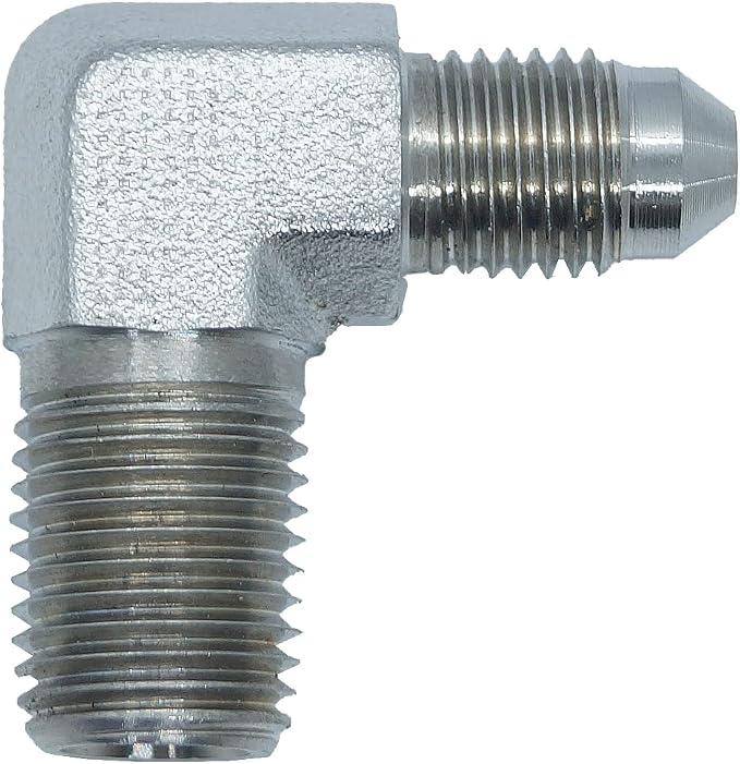 RFS Stainless Steel JIC Flared Tube Fitting, 90 Degree Elbow, 3/4" JIC Male x by RFSHydraulics