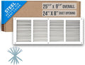 Fits 24x8 Duct Opening | Steel Return Air Grille by Handua | Vent Cover Grill by Handua