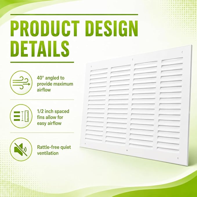 30" x 10" Return Air Grille Duct Opening, Ceiling Sidewall Floor Cold Air - Image 3