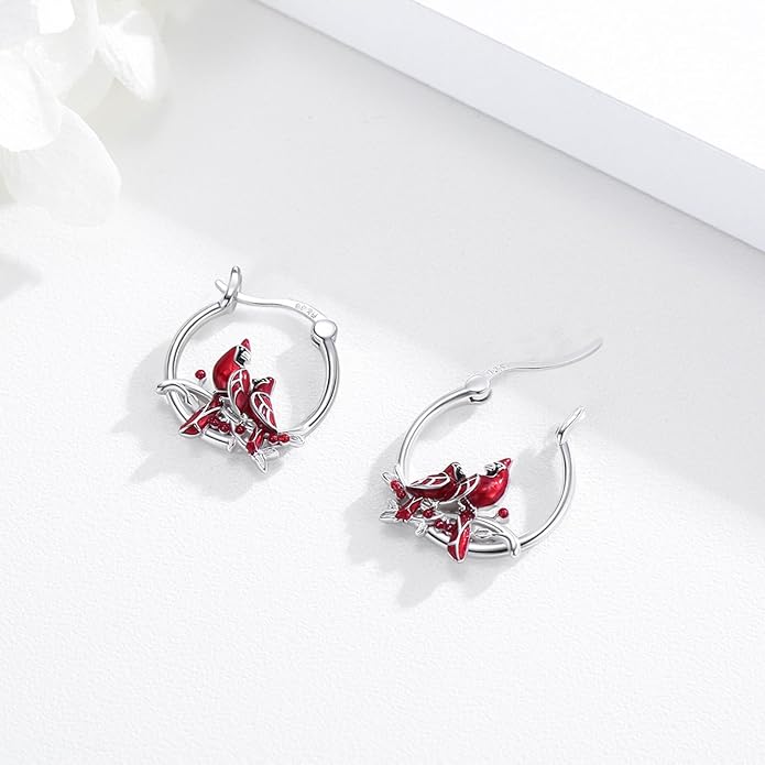 JUSTKIDSTOY Hypoallergenic Panda/Unicorn/Hummingbird/Dolphin Hoop Earrings for Women 925 Sterling Silver Animal Huggie Hoop Earrings Jewelry Gifts for Sensitive Ears