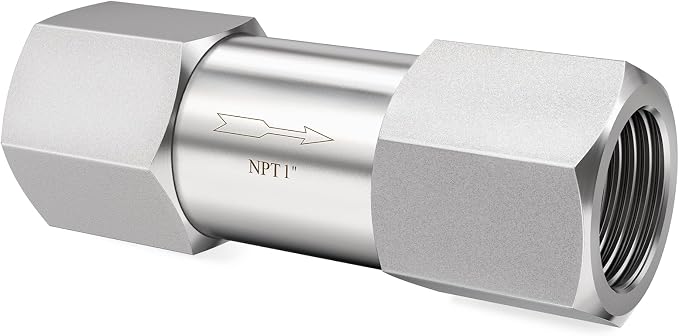 ChillWaves 304 Stainless Steel In-Line Split Check Valve 1" NPT Female Thread by VisittheCHILLWAVES