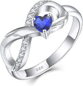 STARCHENIE Infinity Promise Ring 925 Sterling Silver Angel Wings Heart Ring for Women Size 5-10