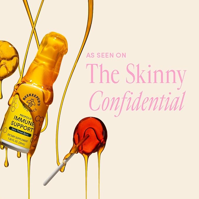 Kids Throat Soothing Lollipops by Beekeeper's Naturals - Doctor Formulated Immune Support, Vitamin D & Honey, Under 2g Sugar, Clean Ingredients,15 ct