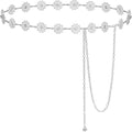 Small Flower Metal Belt Chain - Adjustable Waist Chain for Women's Dresses