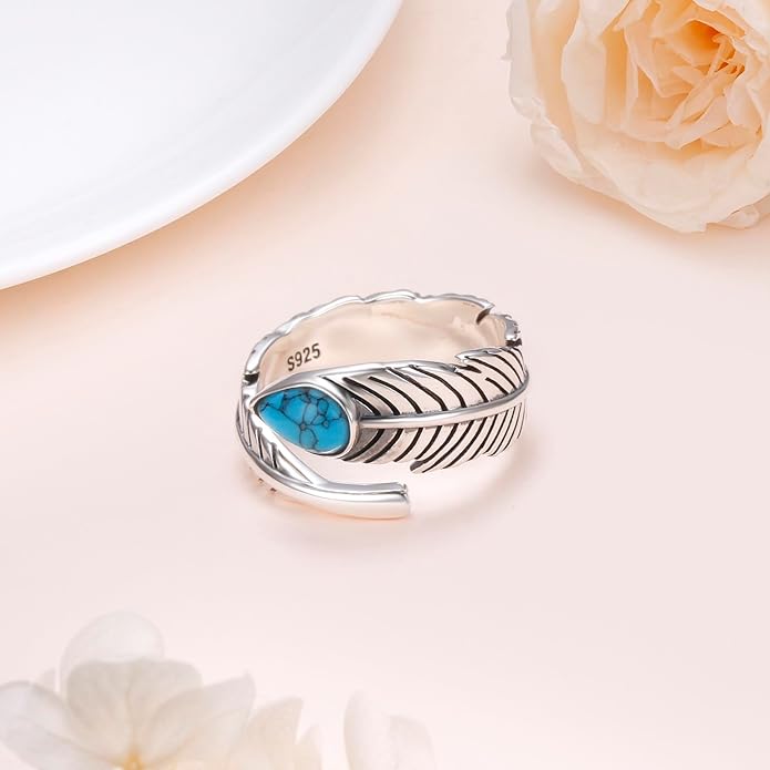 Hamsa Hand of Fatima Lotus Evil Eye/Love Heart/Butterfly/Rose Spoon Adjustable Open Rings 925 Sterling Silver Statement Ring Jewelry Gifts for Women