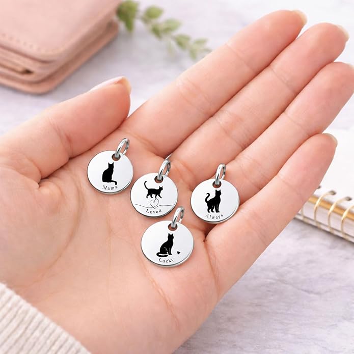 SM Design Mama Animal Charm Set – Set of 4 Stainless Steel Charms – Motherhood & Family Keepsake Jewelry Charmss