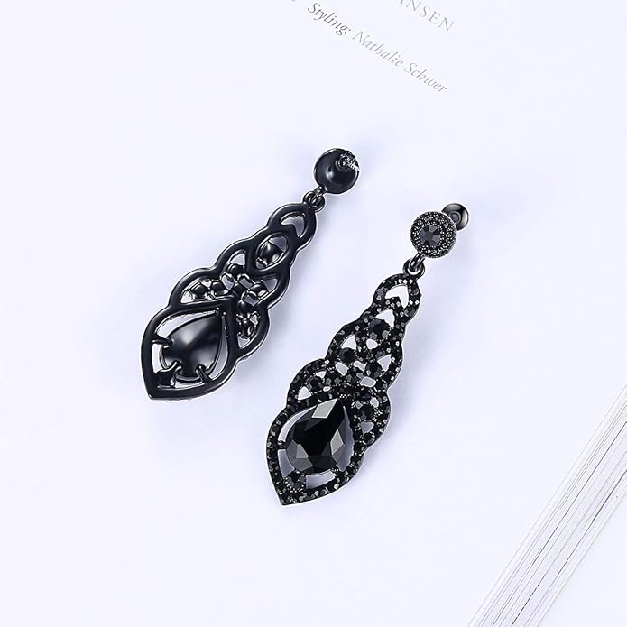 mecresh Women's Alloy Teardrop Crystal Chandelier Dangle Earrings