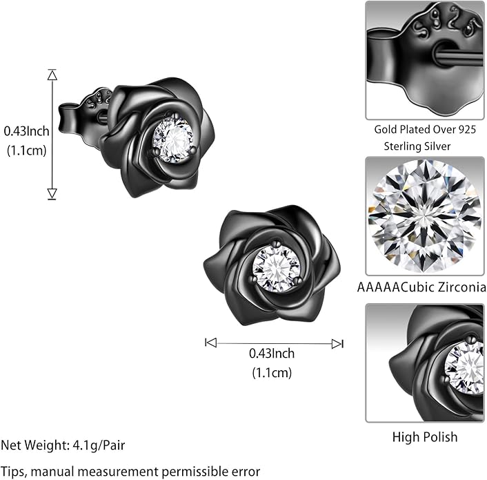 925 Sterling Silver Rose Flower Ring - Adjustable, Elegant Promise Ring for Women & Girls - Perfect for Birthday & Wedding Gifts