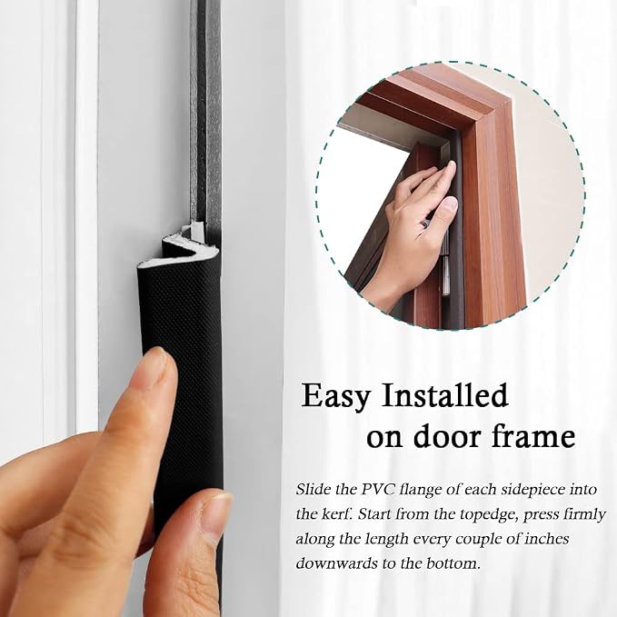 LSGCQ Kerf Weather Stripping for Door Seal Strip, 60 Ft, Front Door Seal Strip - Image 5