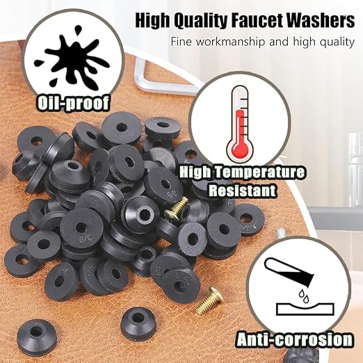 58PCS Outdoor Faucet Repair kit Water Hose Gasket Rings Faucet Washer Kit - Image 3