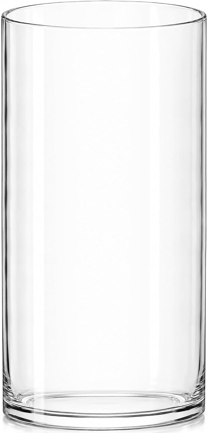Royal Imports Glass Cylinder Flower Vase 10" Tall, Floating & Votive Candle by RoyalImports