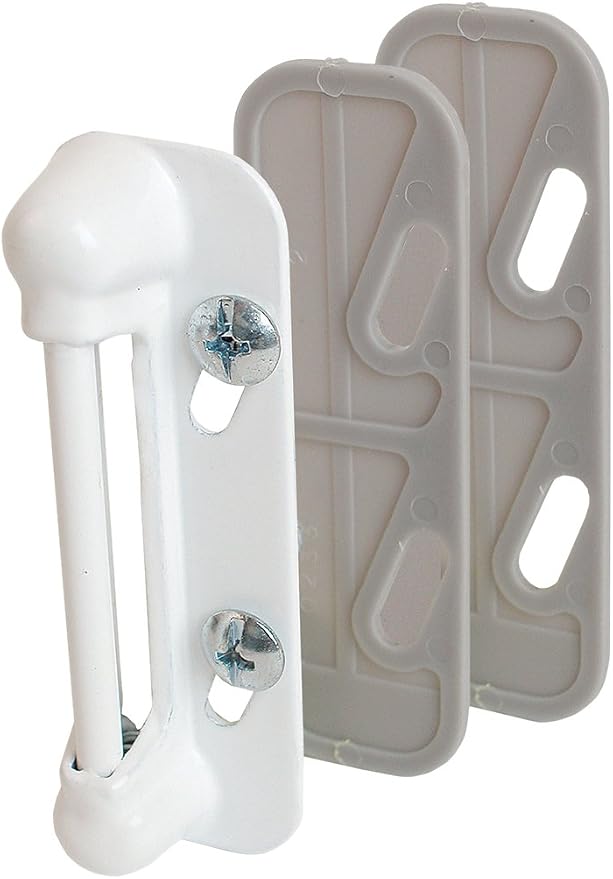 Prime-Line K 5117 Aluminum Painted White, Spring-Loaded Screen Door Strike Plate by Prime-Line