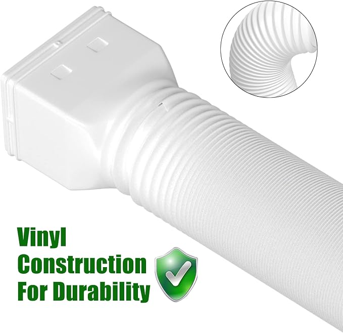 2 Pack Rain Gutter Downspout Extensions Flexible, Drain Downspout Extender - Image 7