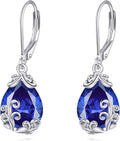 POPLYKE Celtic Filigree Teardrop Drop Dangle Earrings Sterling Silver Leverback Earrings Jewelry for Women